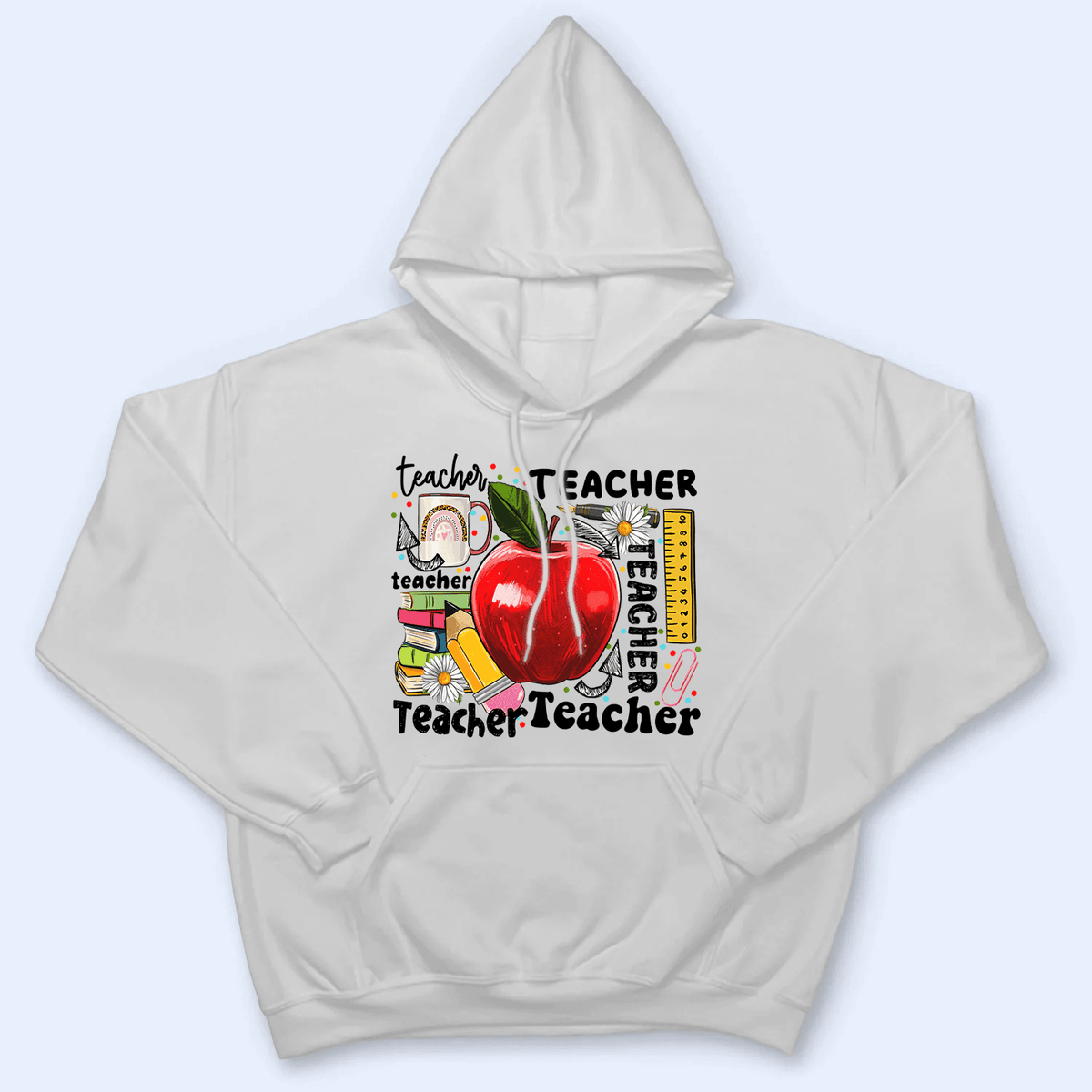 Apple Back to School - Personalized Custom T Shirt - Birthday, Loving, Funny Gift for Teacher, Kindergarten, Preschool, Pre K, Paraprofessional - Suzitee Store