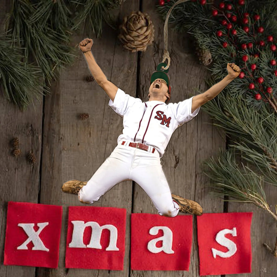 Custom Baseball Photo Ornament custom shaped acrylic ornament, alternate view 6