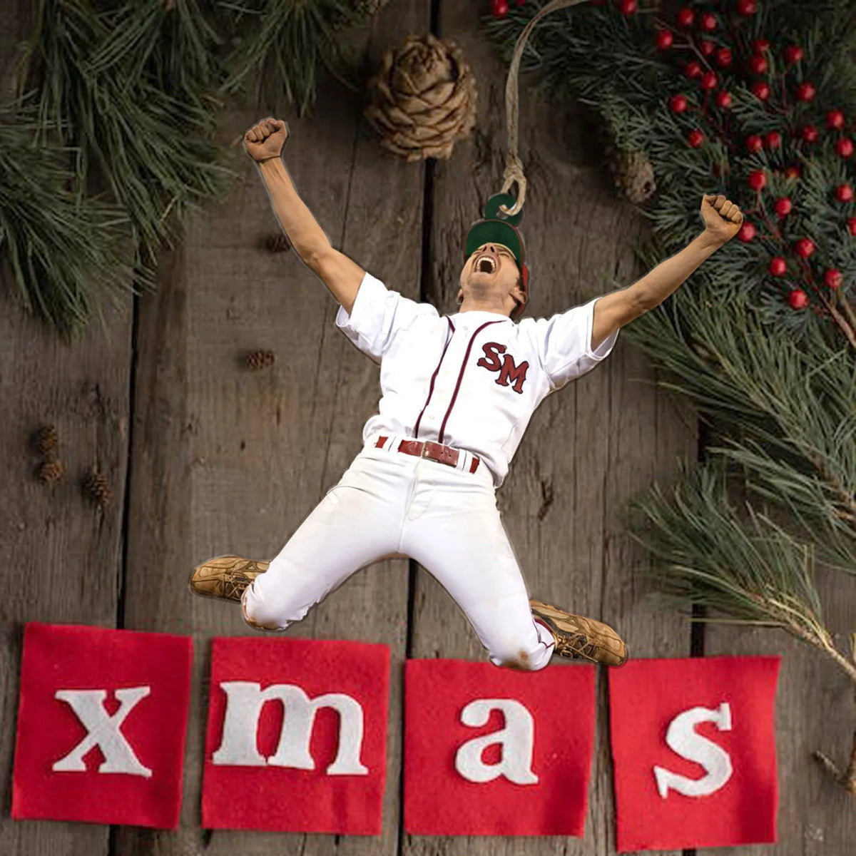 Custom Baseball Photo Ornament - Personalized Christmas Gift for Baseball Player - Baseball Lovers | Christmas Decor