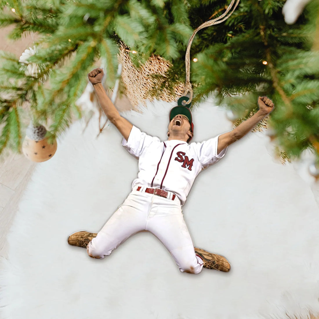 Custom Baseball Photo Ornament custom shaped acrylic ornament, alternate view 7