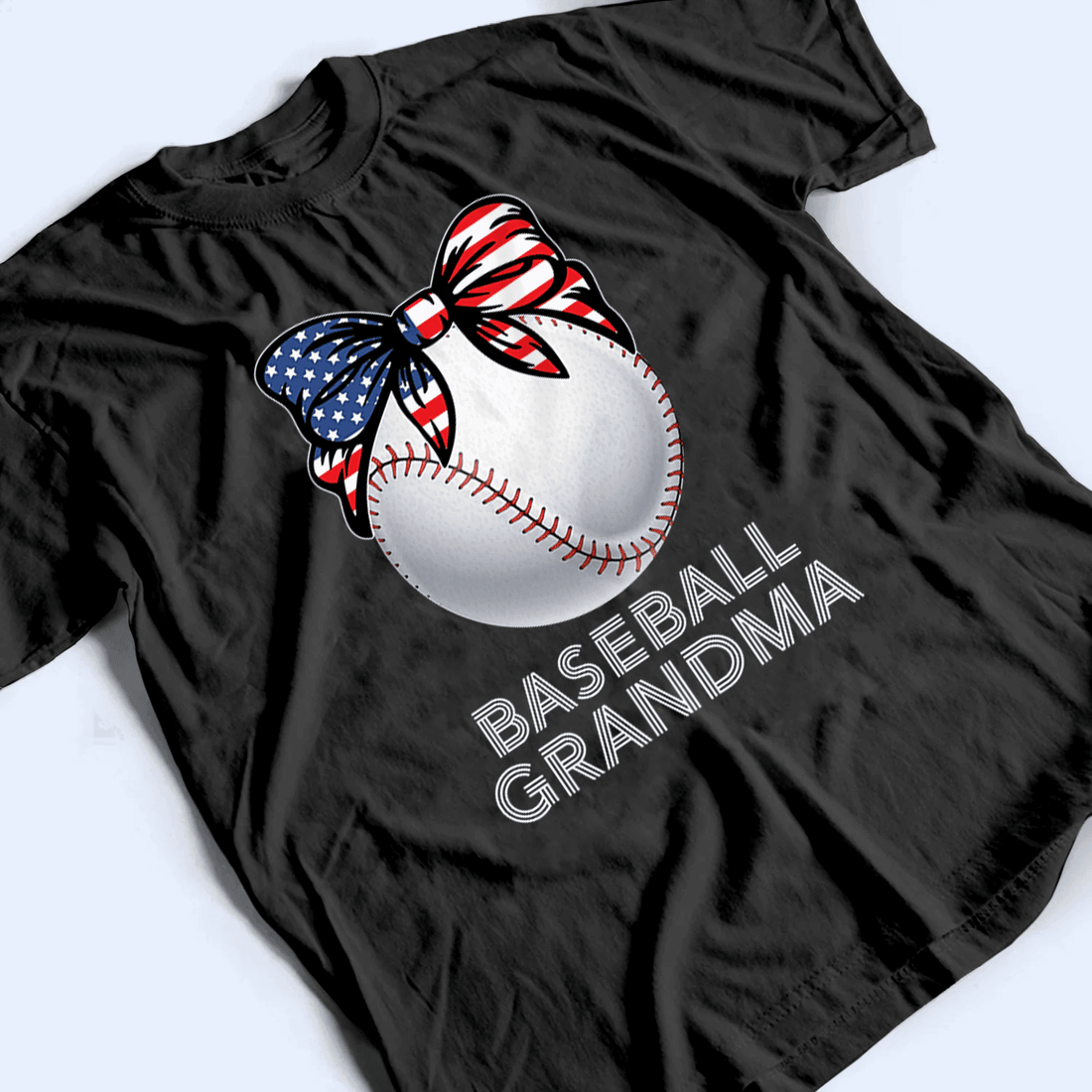 Baseball Grandma American - Personalized Custom T Shirt - Birthday, Loving, Funny Gift for Grandma/Nana/Mimi, Mom, Wife, Grandparent - Suzitee Store