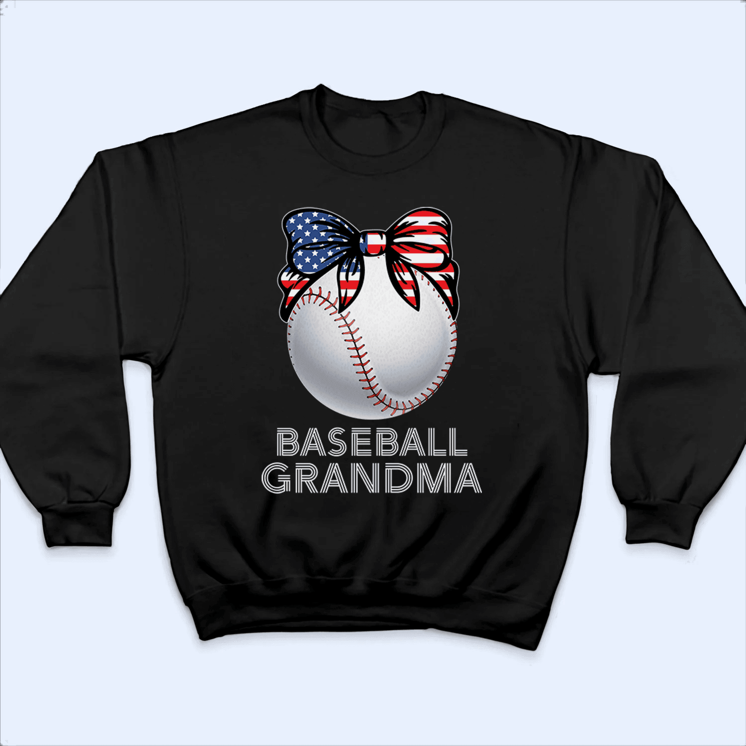 Baseball Grandma American - Personalized Custom T Shirt - Birthday, Loving, Funny Gift for Grandma/Nana/Mimi, Mom, Wife, Grandparent - Suzitee Store