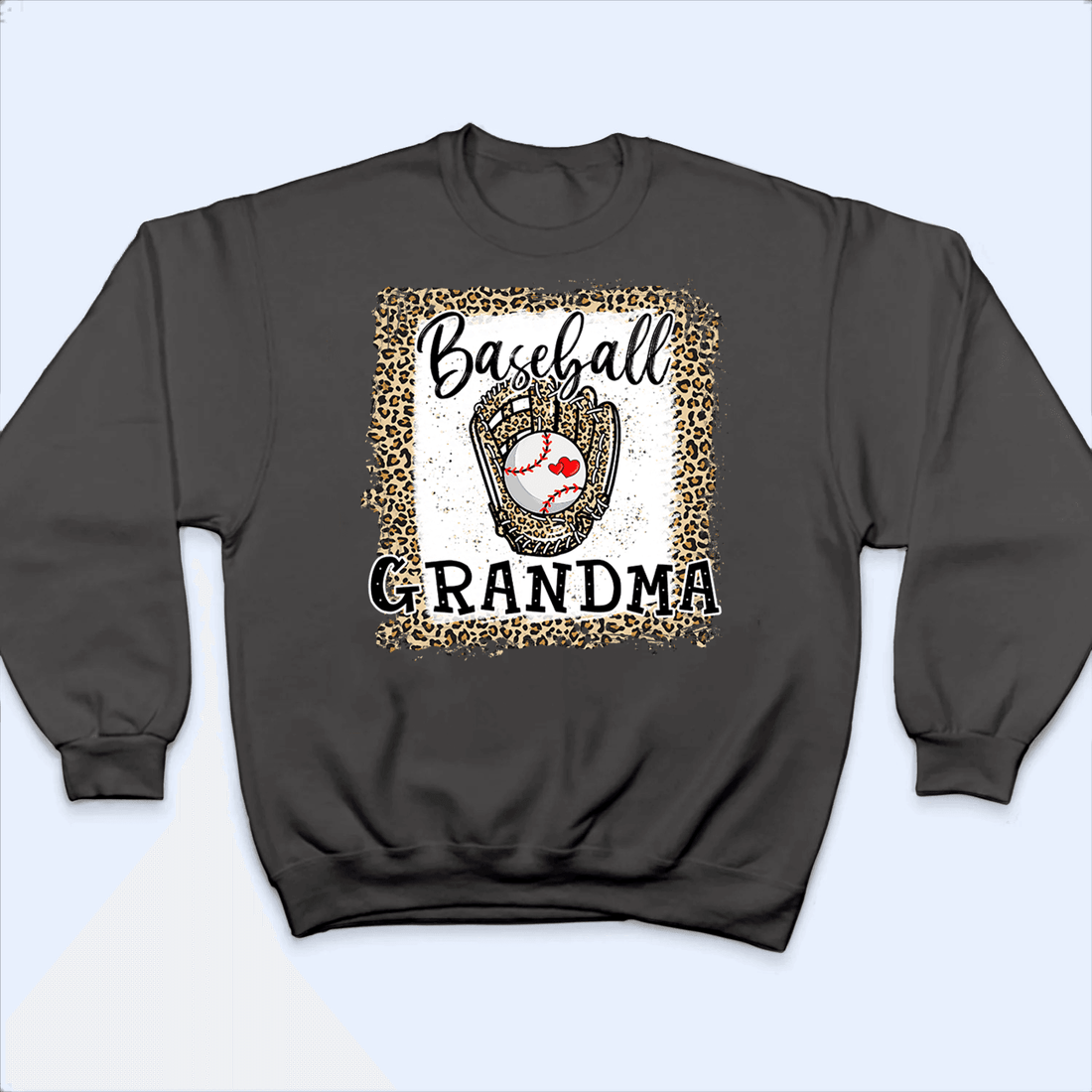 Baseball Grandma Leopard - Baseball/ Softball/Football Personalized Custom T Shirt - Birthday, Loving, Funny Gift for Grandma/Nana/Mimi, Mom, Wife, Grandparent - Suzitee Store