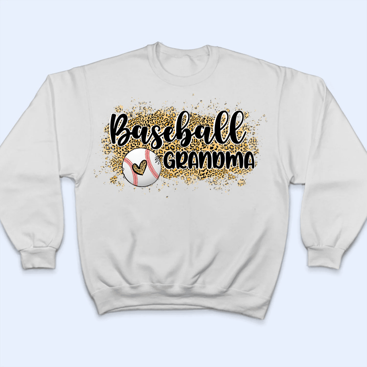 Baseball Grandma Leopard - Personalized Custom T Shirt - Gift for Grandma/Nana/Mimi, Mom, Wife, Grandparent - Suzitee Store
