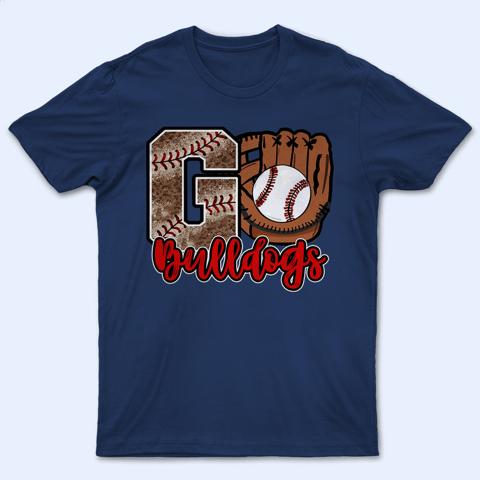 Personalized Baseball/Softball GoGo School Spirits Design t-shirt, main view