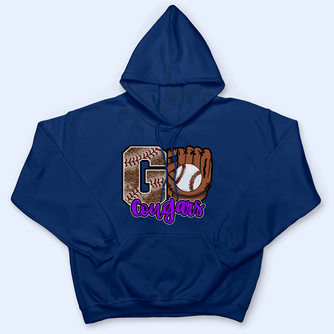 Personalized Baseball/Softball GoGo School Spirits Design t-shirt, alternate view 3