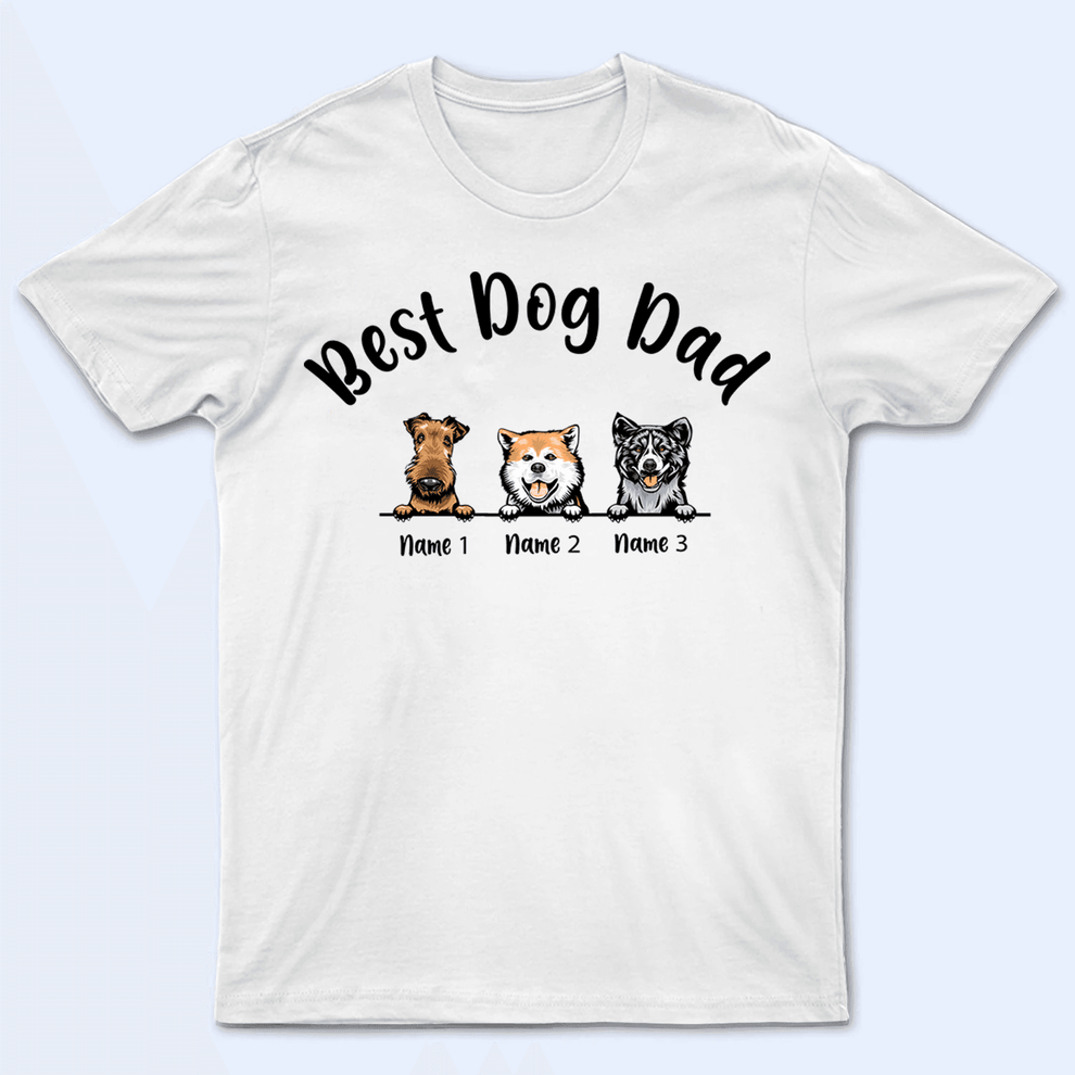 Personalized Best Dog Dad t-shirt, main view