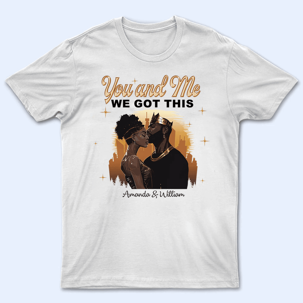 Custom Photo Black African Couple t-shirt, main view