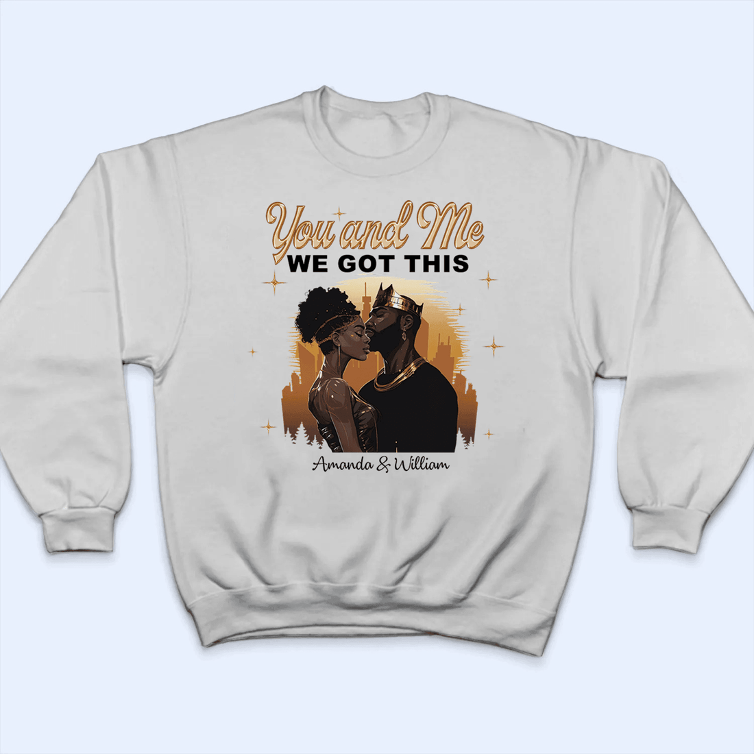 Custom Photo Black African Couple t-shirt, alternate view 5