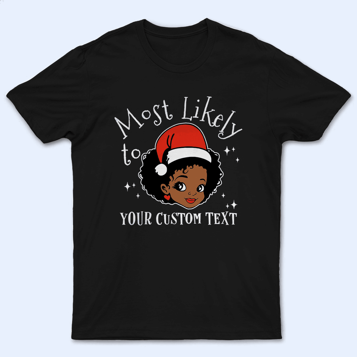 Black Santa Melanin Christmas - Personalized Custom Youth T Shirt - Birthday, Loving, Funny Gift for Black Family, Black Women, Black Men, African American Gifts - Suzitee Store