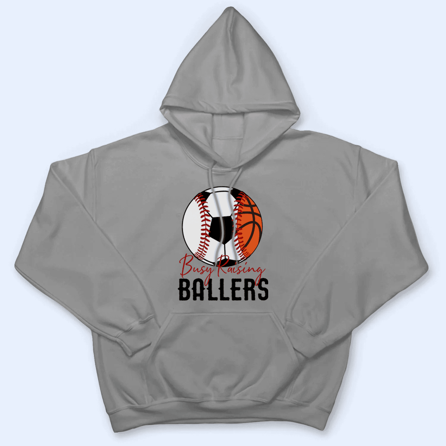 Busy Raising Ballers - Personalized Custom T Shirt - Baseball/Softball/Football Gift for Grandma/Nana/Mimi, Mom, Wife, Grandparent - Suzitee Store