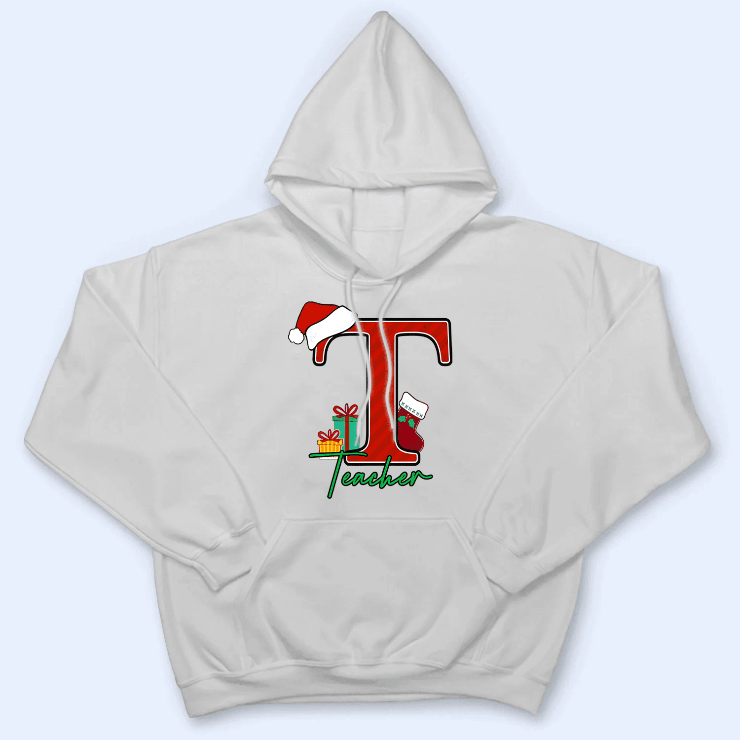 Christmas Alphabet With Name - Personalized Custom T Shirt - Birthday, Loving, Funny Gift for Teacher, Kindergarten, Preschool, Pre K, Paraprofessional - Suzitee Store