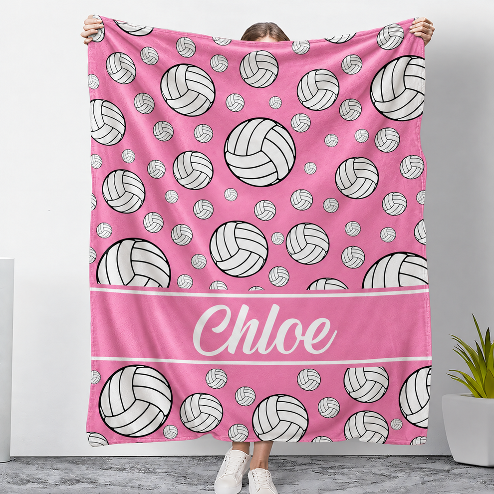 Custom Name Volleyball Team - Personalized Custom Blanket - Gift for Volleyball Player, Volleyball Gift
