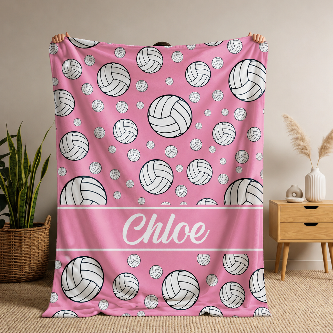 Custom Name Volleyball Team - Personalized Custom Blanket - Gift for Volleyball Player, Volleyball Gift