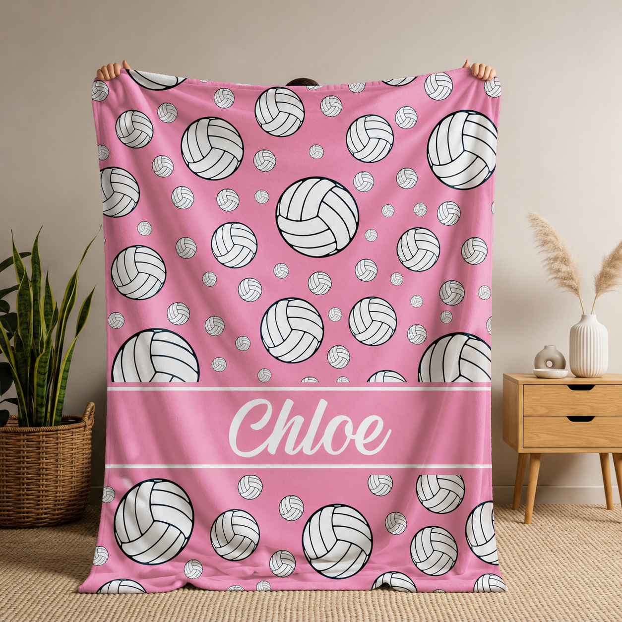 Custom Name Volleyball Team - Personalized Custom Blanket - Gift for Volleyball Player, Volleyball Gift
