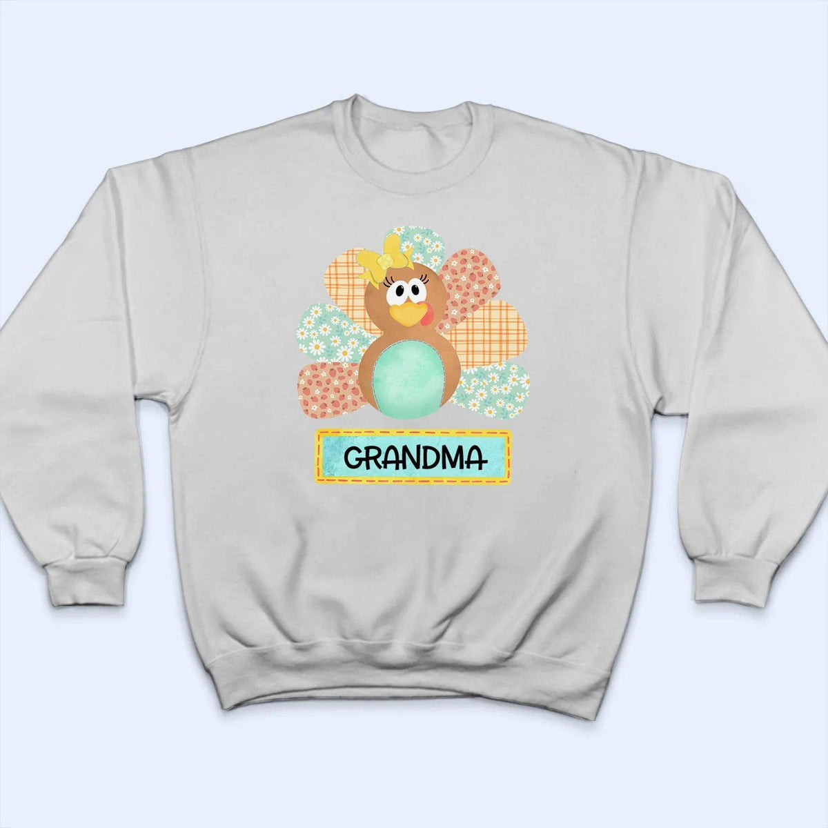 Cute Turkey - Personalized Custom T Shirt - Birthday, Loving, Funny Gift for Grandma/Nana/Mimi, Mom, Wife, Grandparent - Suzitee Store