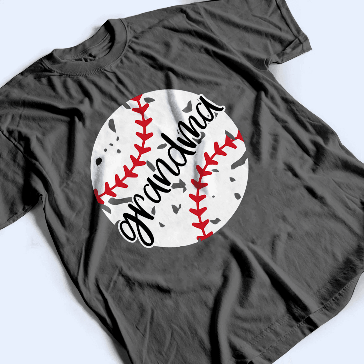 Distressed Baseball Grandma - Personalized Custom T Shirt - Birthday, Loving, Funny Gift for Grandma/Nana/Mimi, Mom, Wife, Grandparent - Suzitee Store