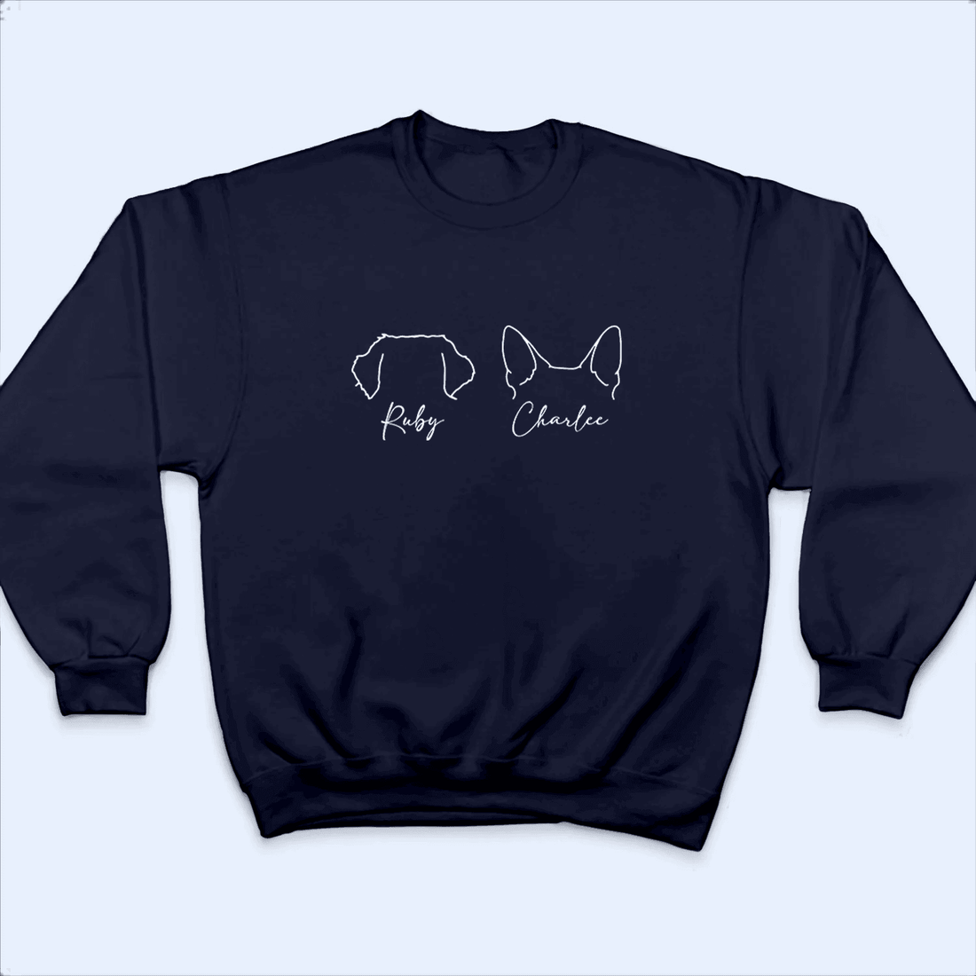 Personalized Cute Dog Ears with Names t-shirt, alternate view 3