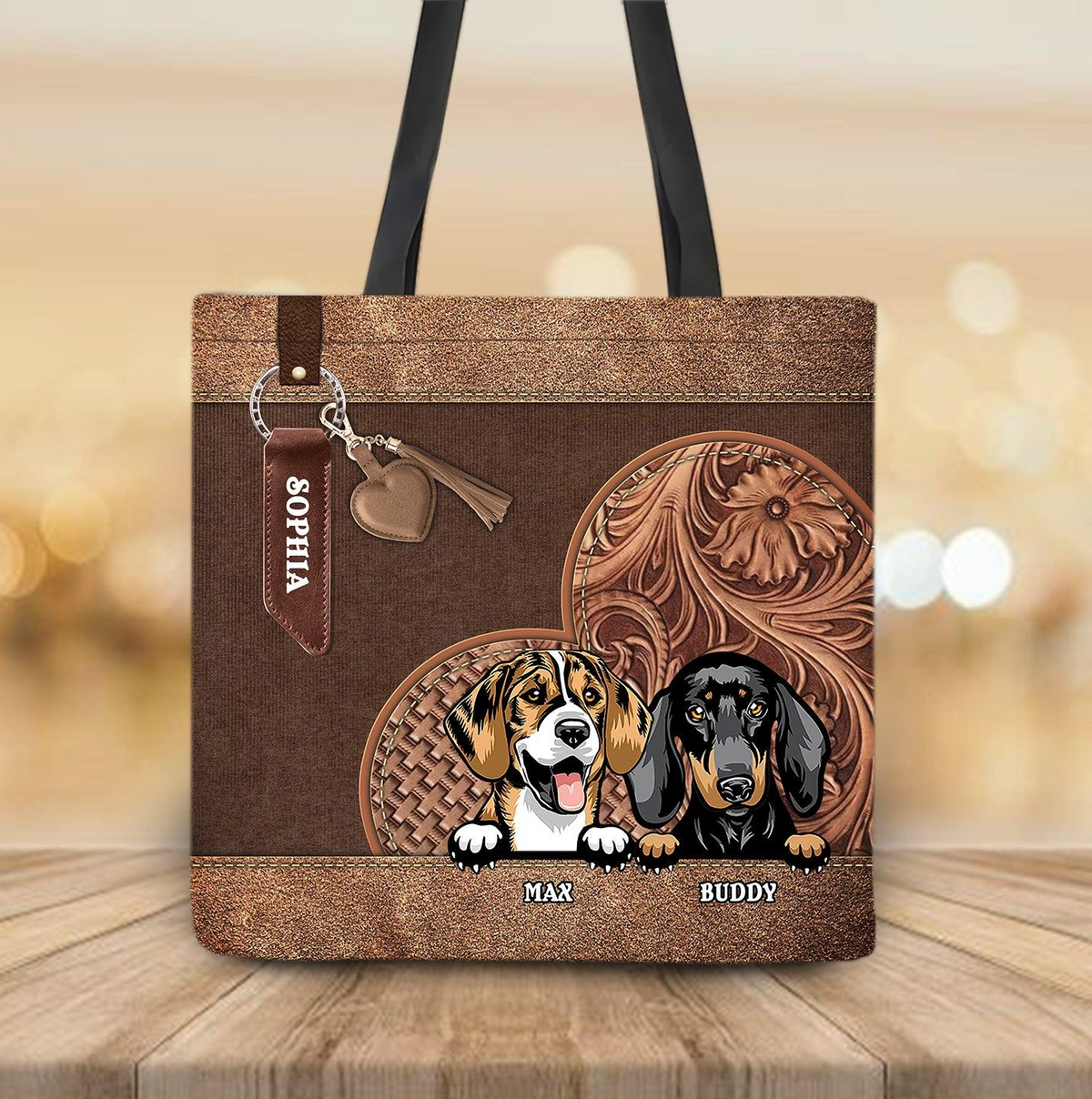 Dog & Cat Personalized Tote Bag - Gift for Dog Mom, Cat Mom, Dog Lovers, Cat Lovers, Pet Lovers