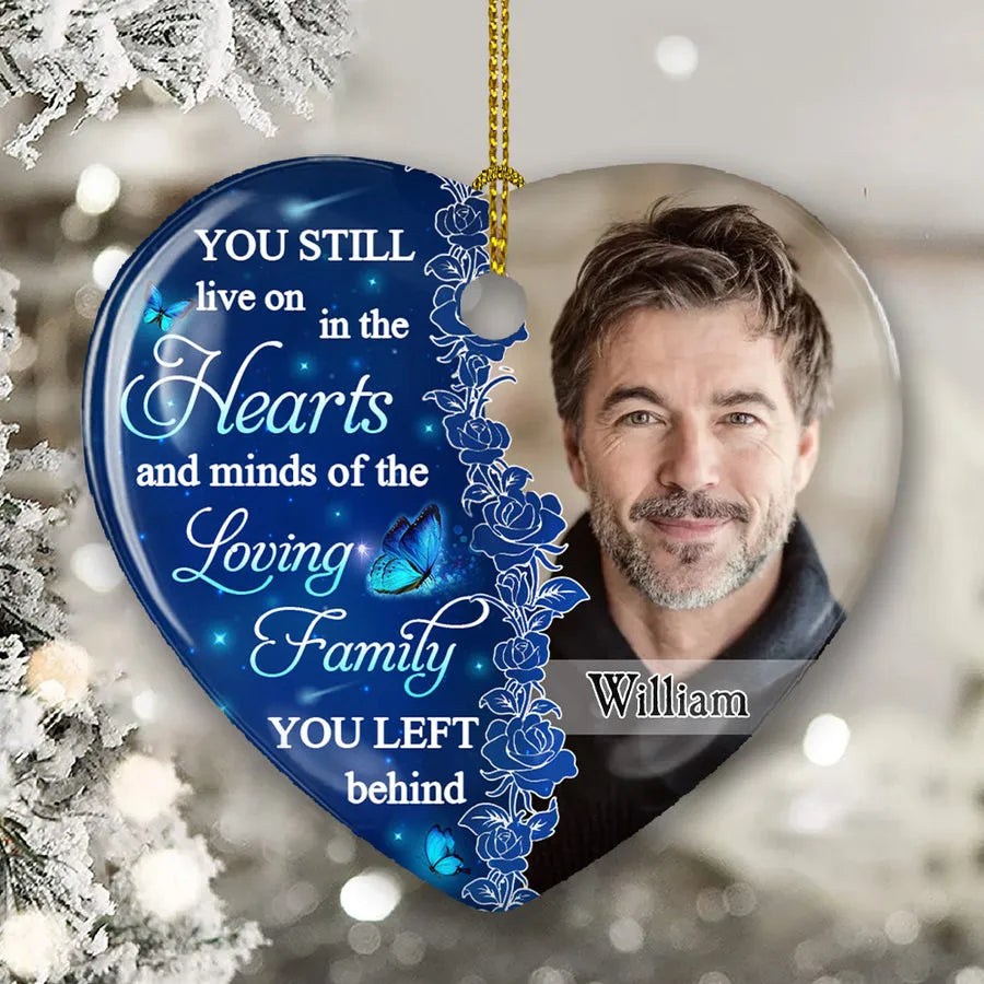 Hearts And Minds personalized heart ceramic ornament, main view