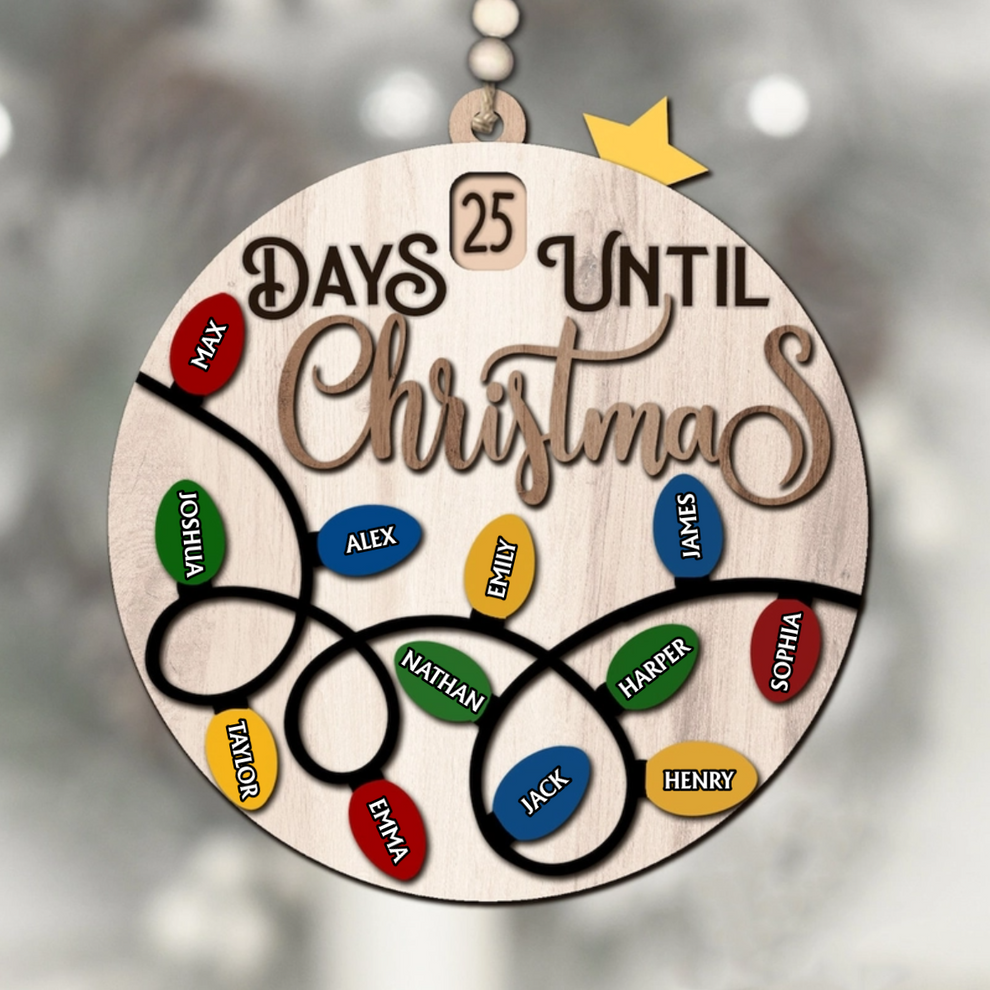 Personalized Christmas Countdown Ornament, main view
