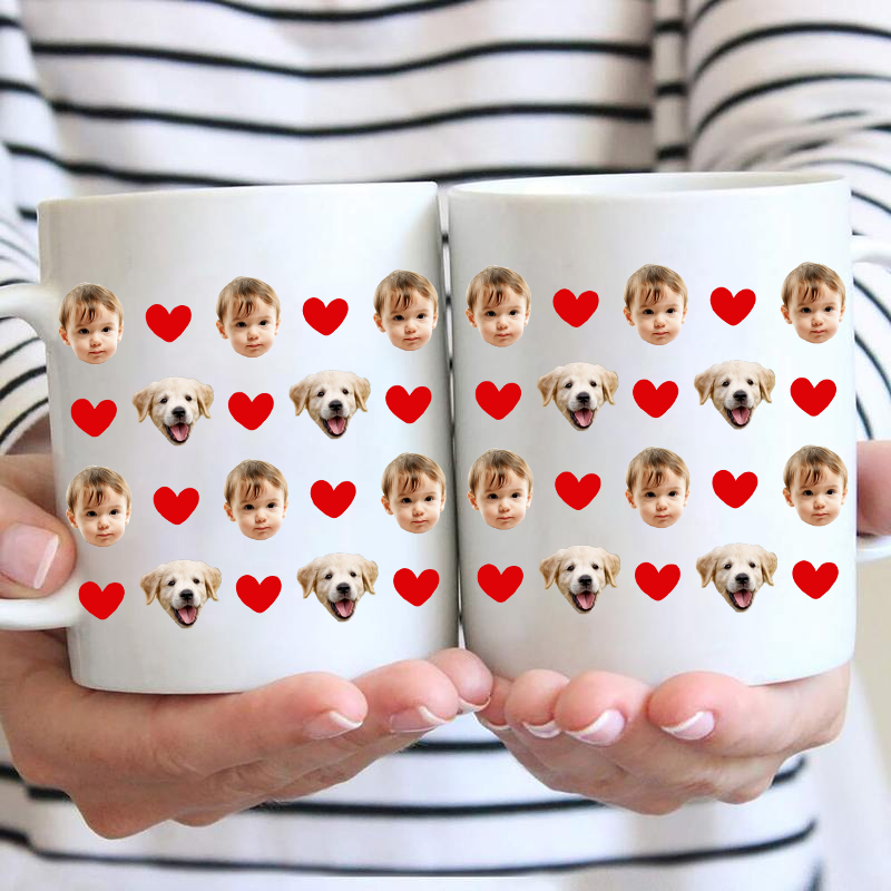 Custom Baby Face Mug (Up to 6 Photos), alternate view 4