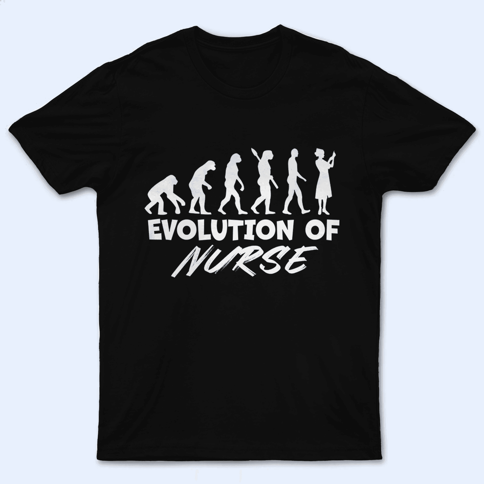 Personalized Evolution Of Nurse t-shirt, main view