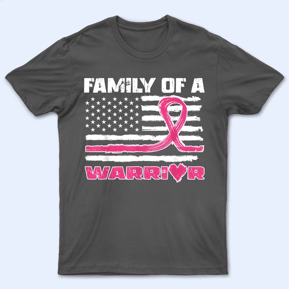 Personalized Family Of A Warrior t-shirt, main view