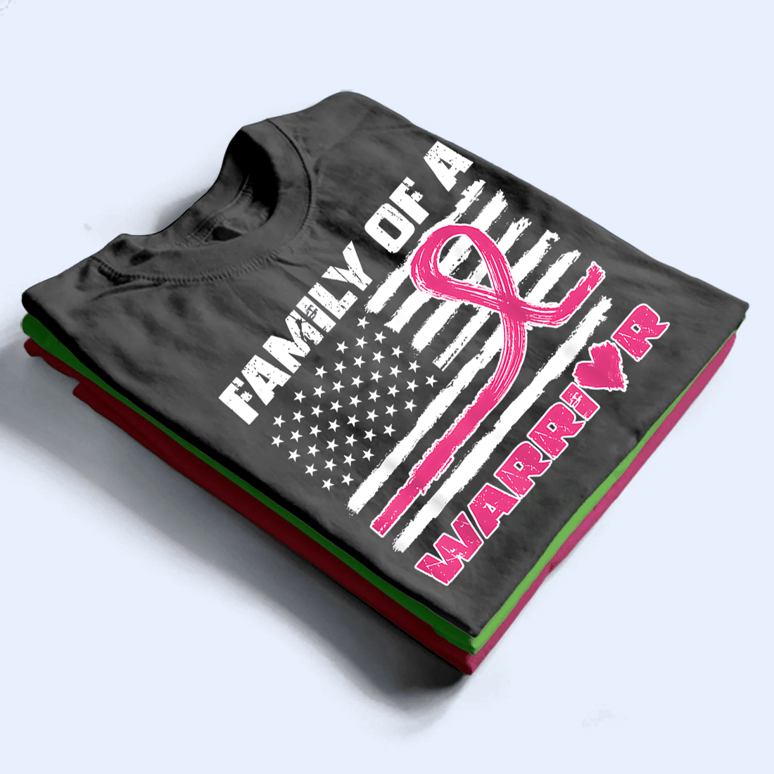 Personalized Family Of A Warrior t-shirt, alternate view 3