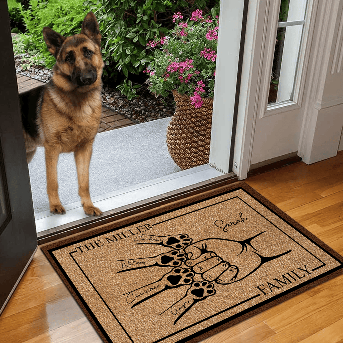Personalized Family Pet Fist Bump doormat, alternate view 6