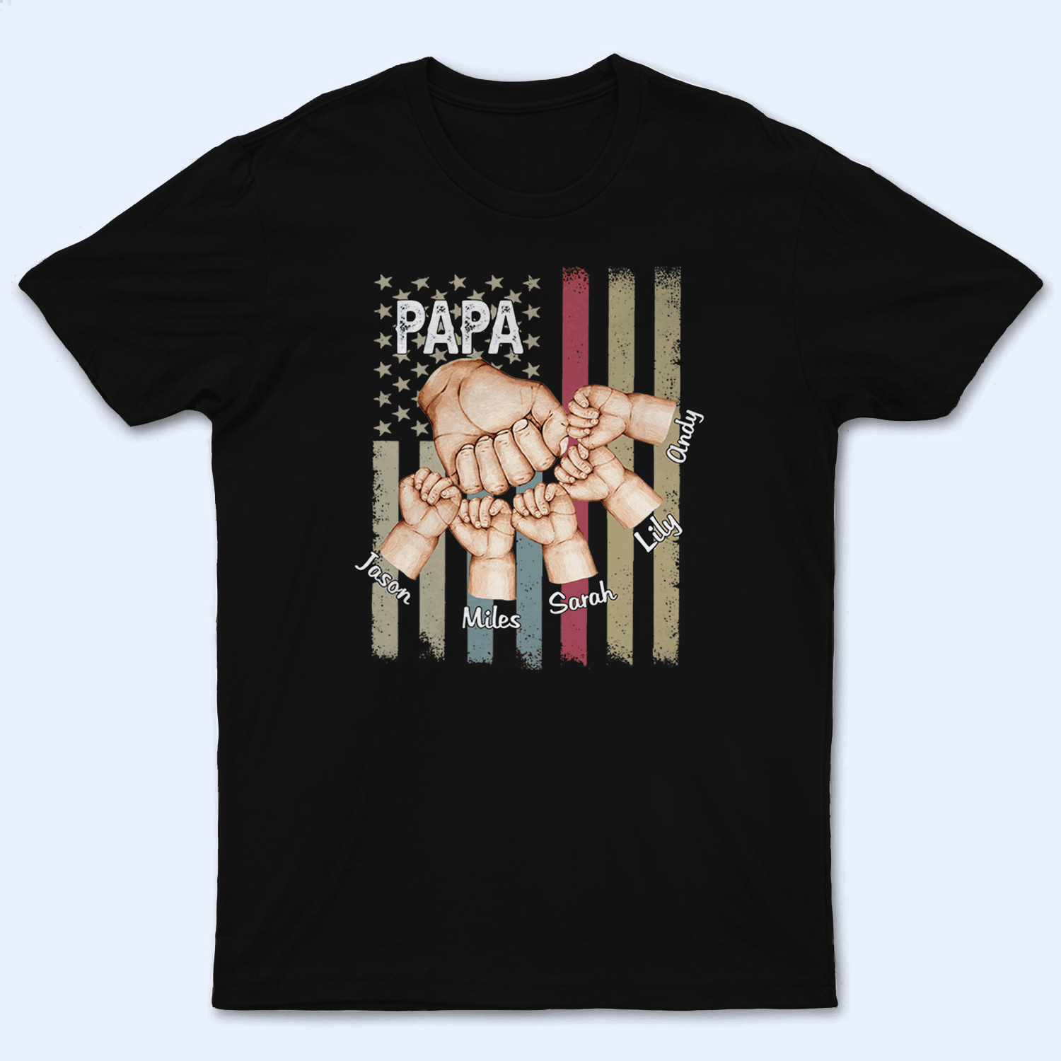 Fathers' Day Fist Bump - Personalized Custom T Shirt - Birthday, Loving, Funny Gift for Fathers/Dad/Papa/Grandpa - Suzitee Store