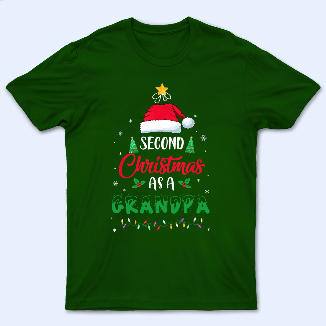 Personalized First Christmas As A Grandma t-shirt, alternate view 2