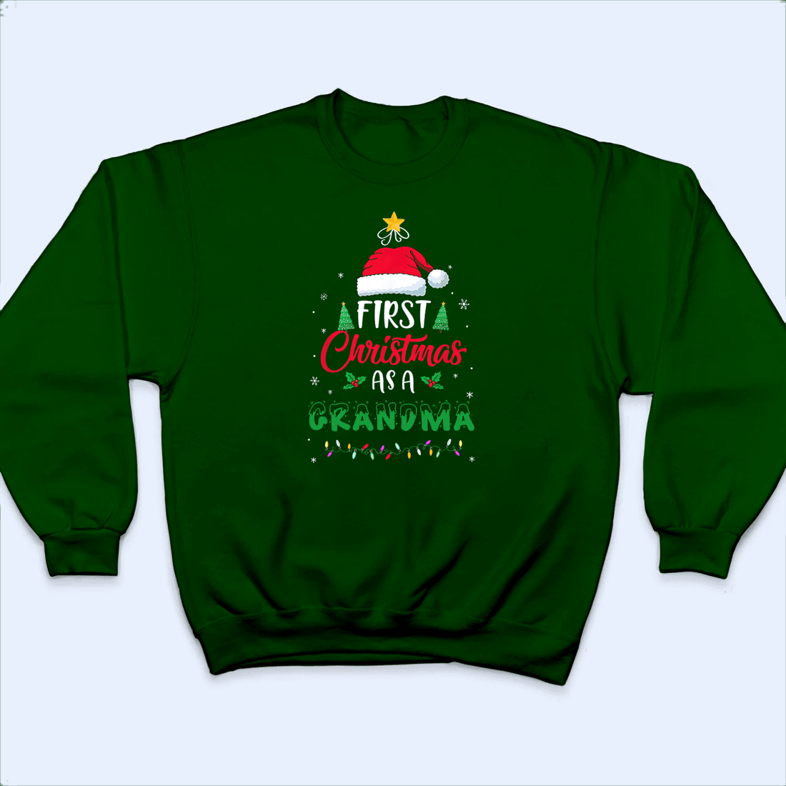 Personalized First Christmas As A Grandma t-shirt, alternate view 5