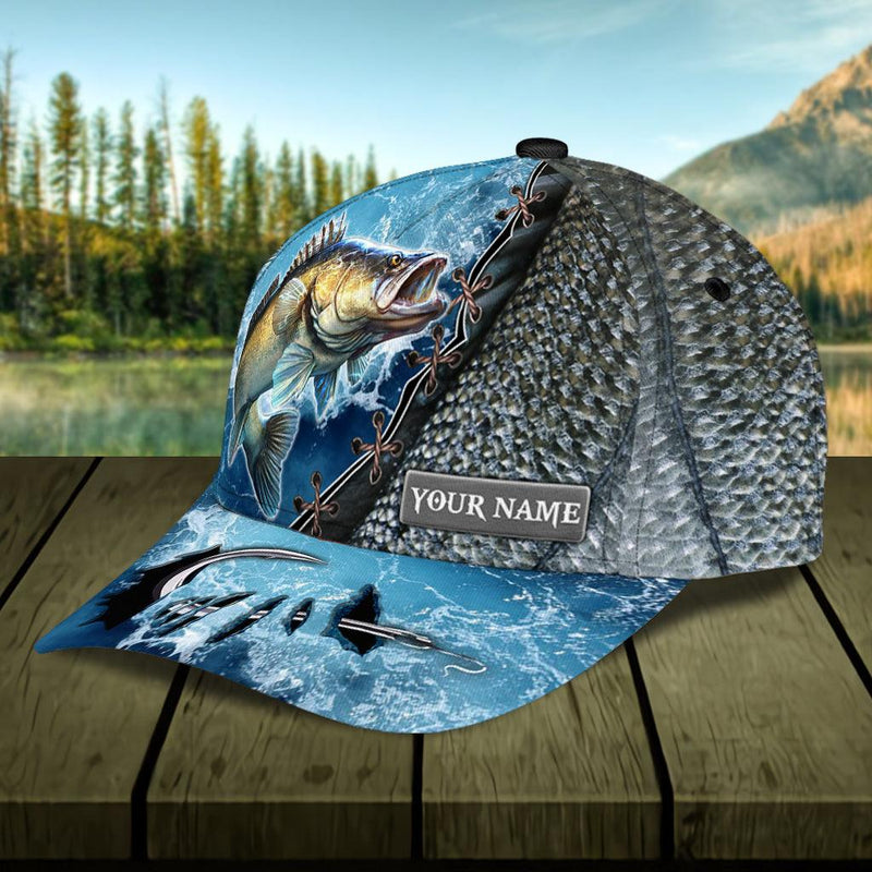 Fishing Water Detail - Personalized Classic Cap - Gift For Fishing Lovers, Dad, Grandpa, Husband