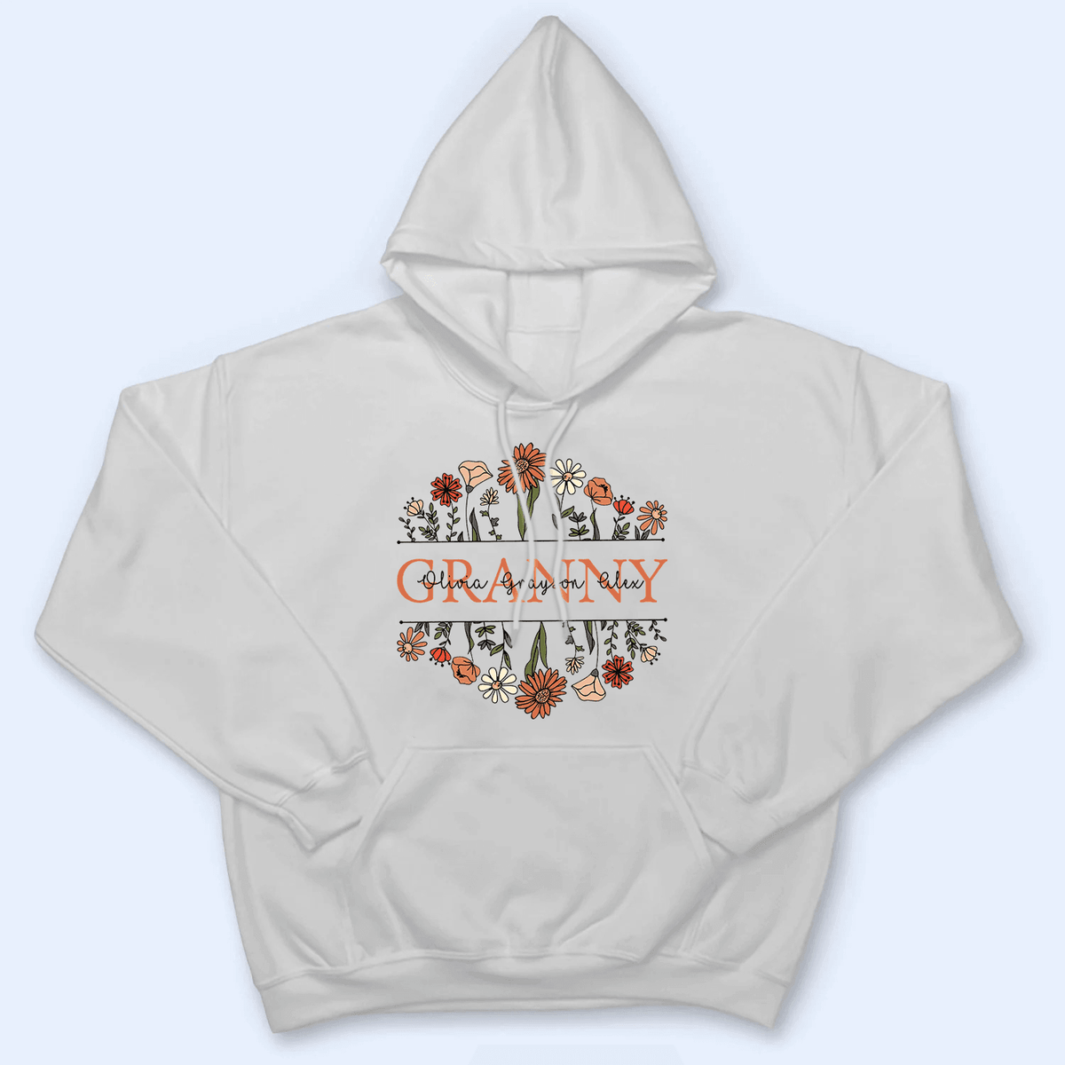 Floral Typography Grandma Grandkids Design - Personalized Custom T Shirt - Gift for Grandma/Nana/Mimi, Mom, Wife, Grandparent - Suzitee Store