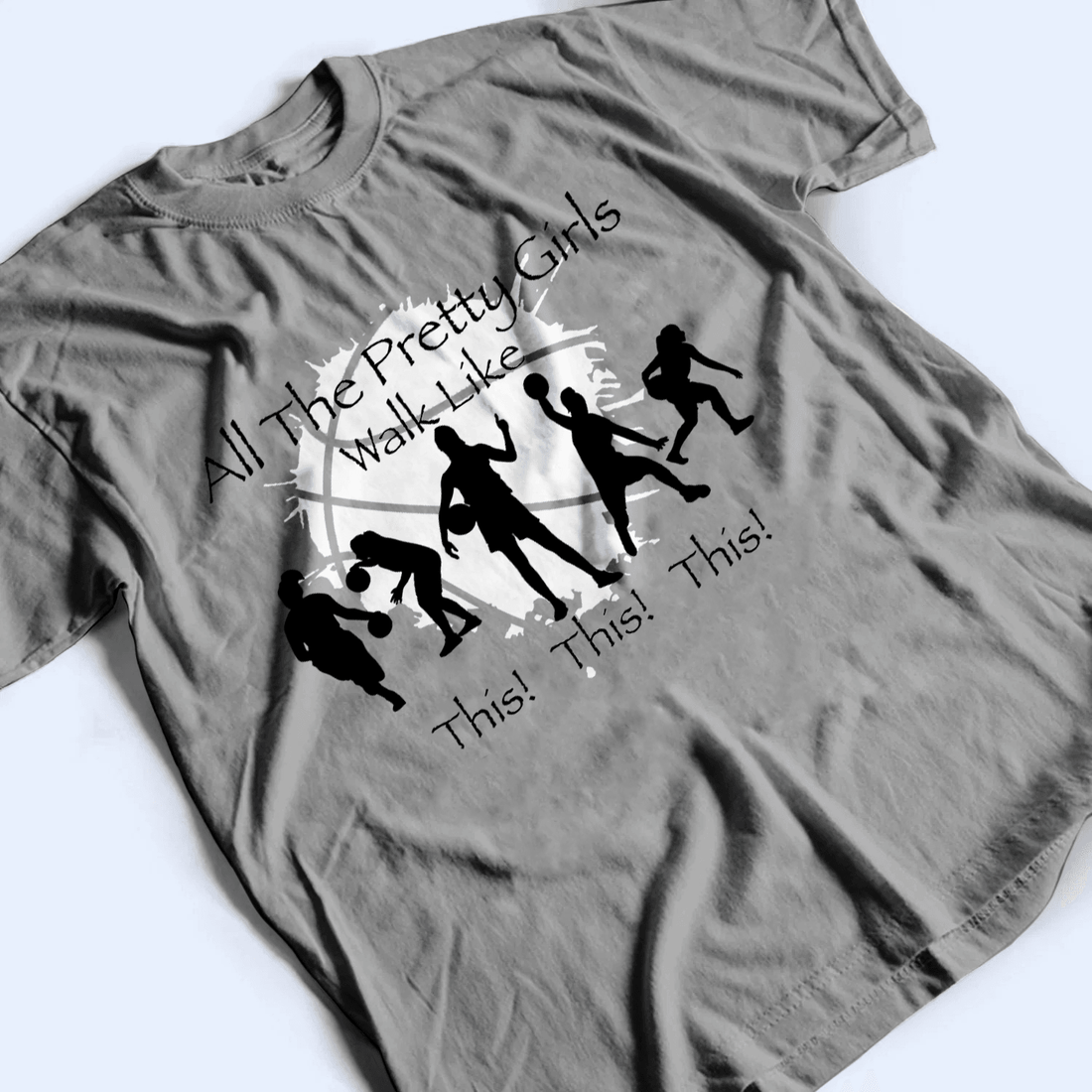 All The Pretty Girls Walk Like This - Baseball/Softball - Personalized Custom Youth T Shirt - Gift for Sport Grandma/Nana/Mimi, Mom, Wife, Grandparent, Granddaughter - Suzitee Store
