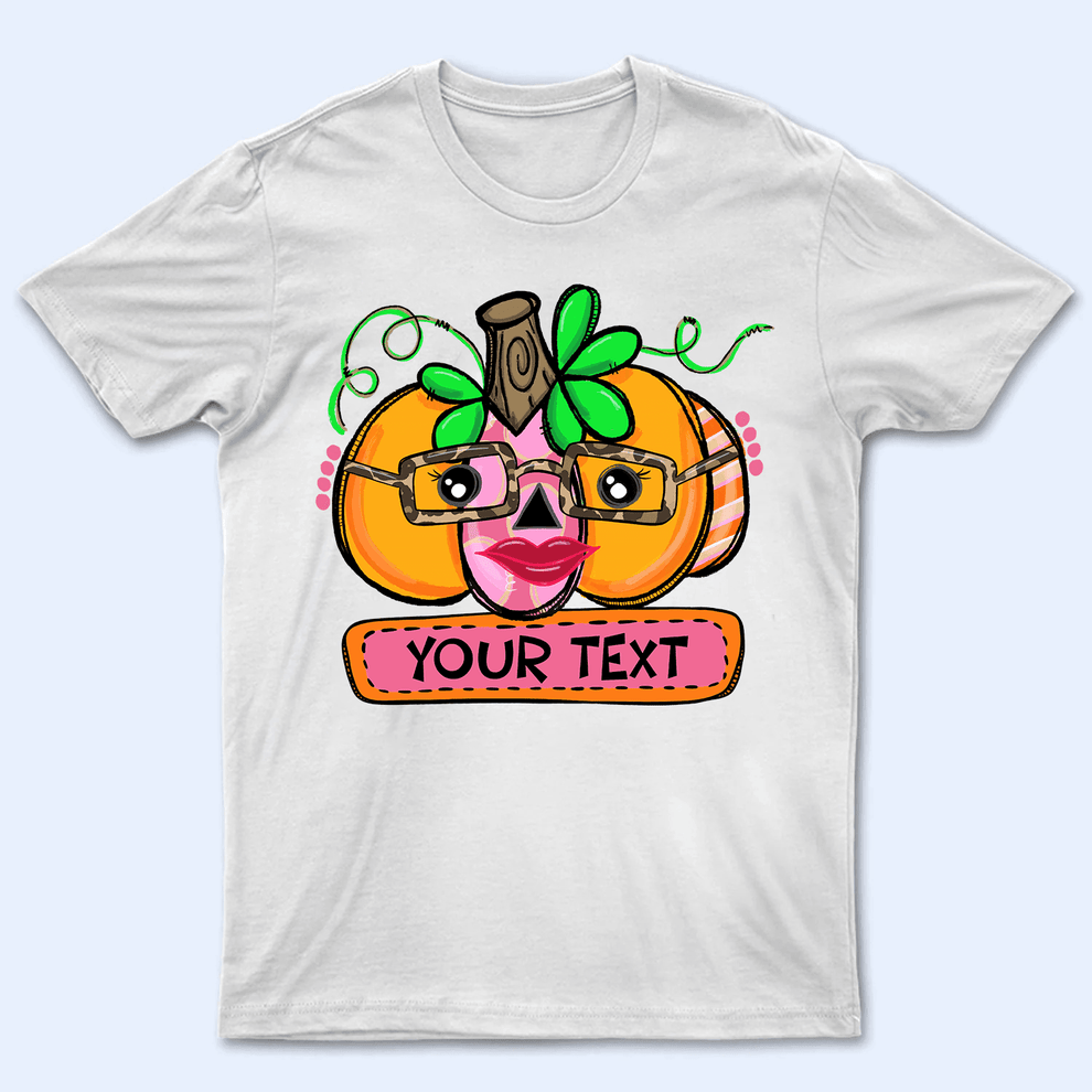 Personalized Funny Pumpkin Halloween With Name t-shirt, main view