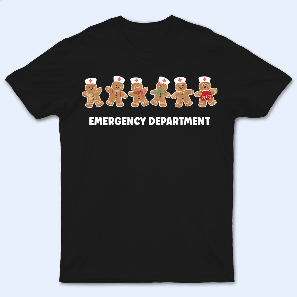 Personalized Gingerbread Nurse Squad t-shirt, main view