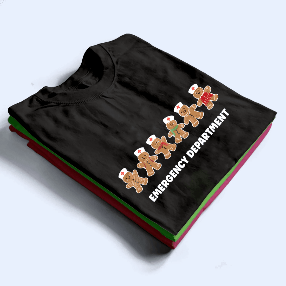 Personalized Gingerbread Nurse Squad t-shirt, alternate view 2