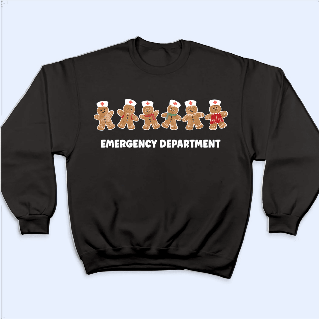 Personalized Gingerbread Nurse Squad t-shirt, alternate view 4