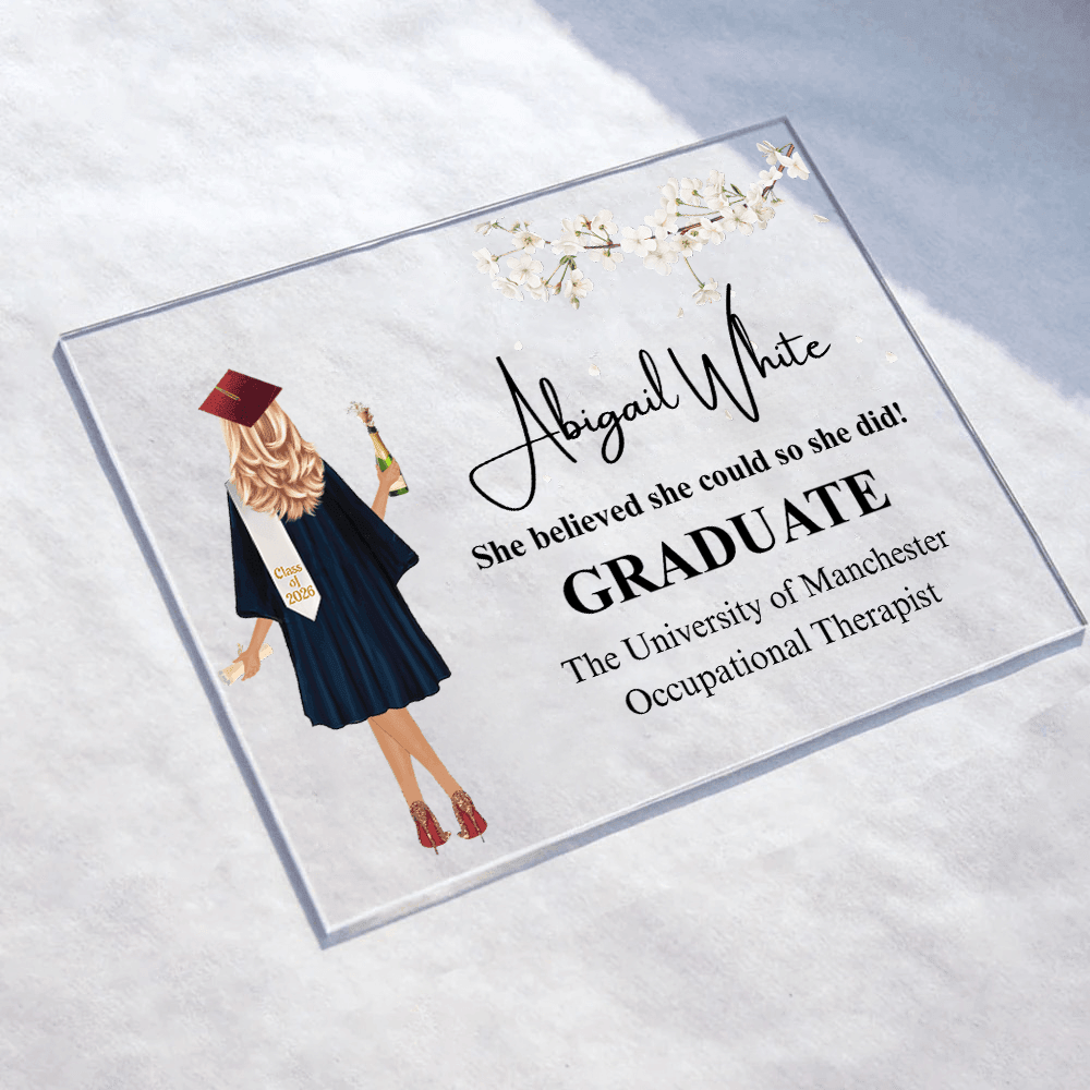 Personalized Graduation Gift 2026 acrylic plaque, alternate view 2