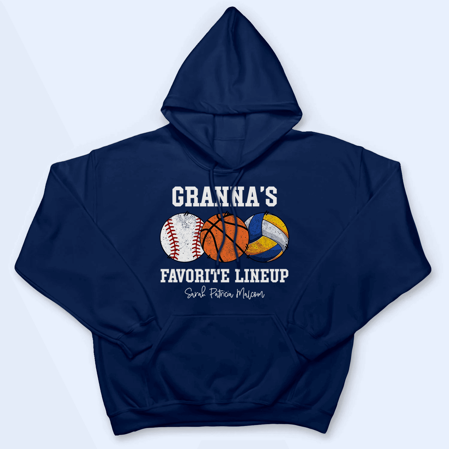 Grandma's Favorite Lineup - Baseball/Softball - Personalized Custom T Shirt - Gift for Grandma/Nana/Mimi, Mom, Wife, Grandparent - Suzitee Store