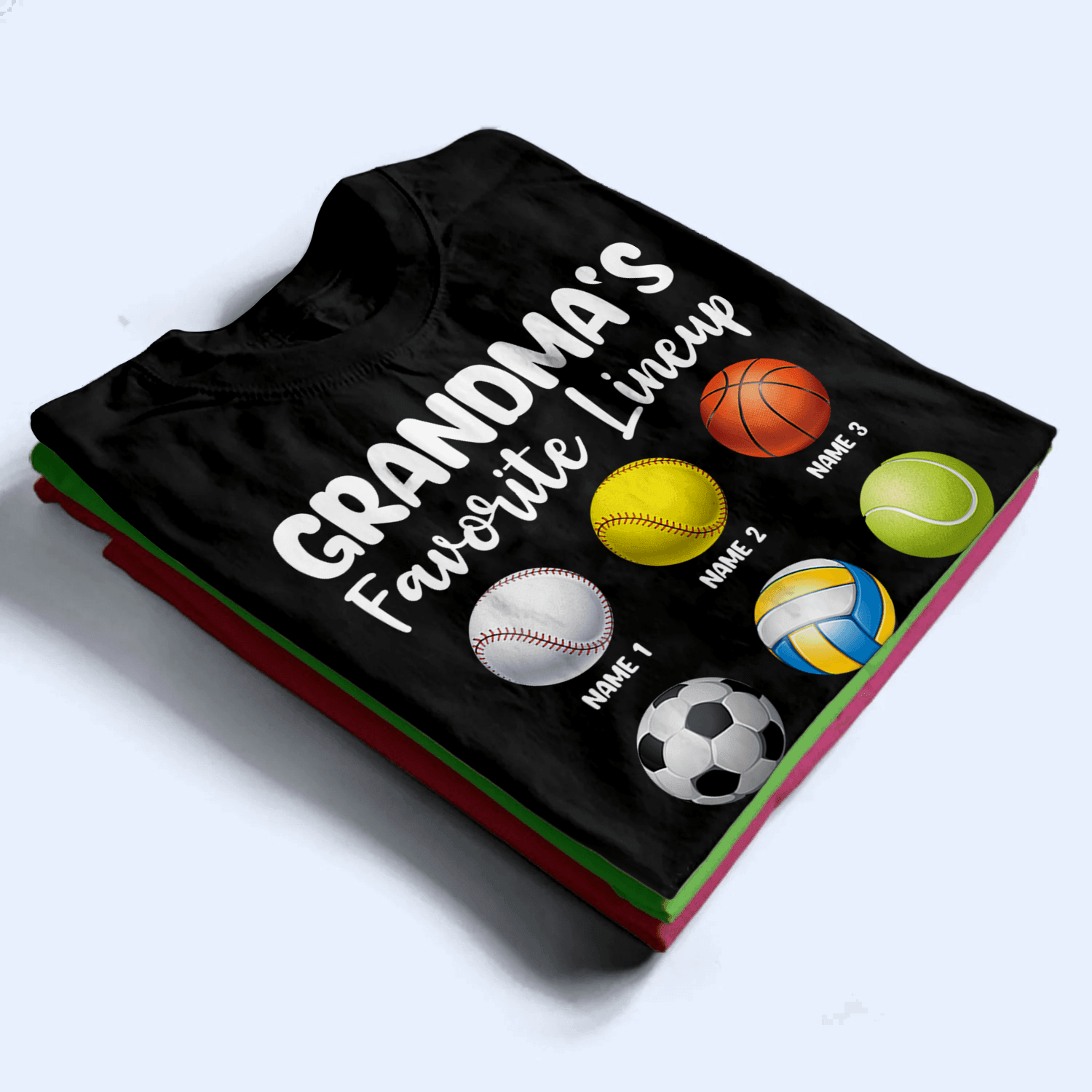 Grandma's Favorite Lineup - Personalized Custom T Shirt - Birthday, Loving, Funny Gift for Grandma/Nana/Mimi, Mom, Wife, Grandparent - Suzitee Store