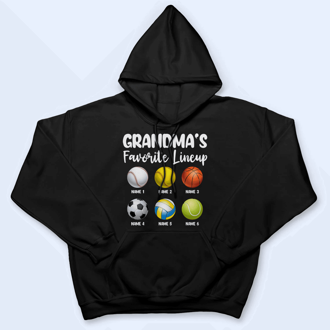 Grandma's Favorite Lineup - Personalized Custom T Shirt - Birthday, Loving, Funny Gift for Grandma/Nana/Mimi, Mom, Wife, Grandparent - Suzitee Store