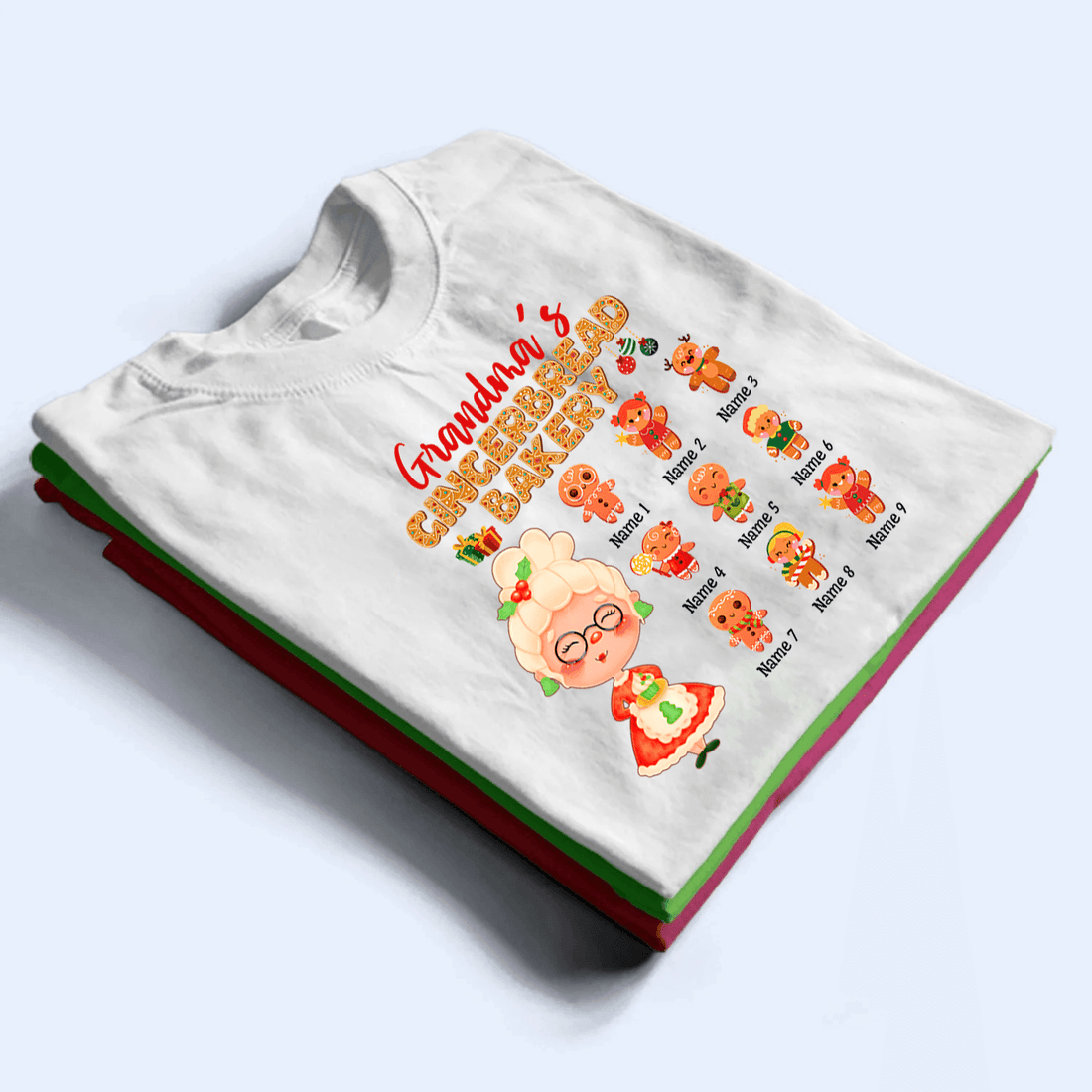 Grandma's Gingerbread Bakery - Personalized Custom T Shirt - Birthday, Loving, Funny Gift for Grandma/Nana/Mimi, Mom, Wife, Grandparent - Suzitee Store