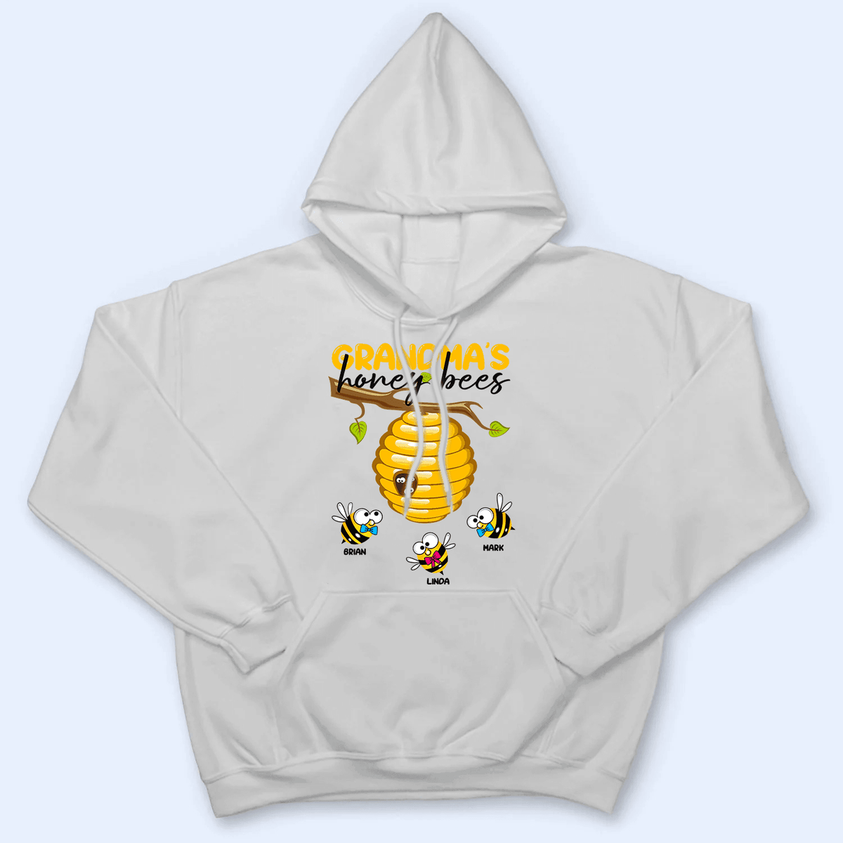Grandma's Honey Bees - Personalized Custom T Shirt - Gift for Grandma/Nana/Mimi, Mom, Wife, Grandparent - Suzitee Store