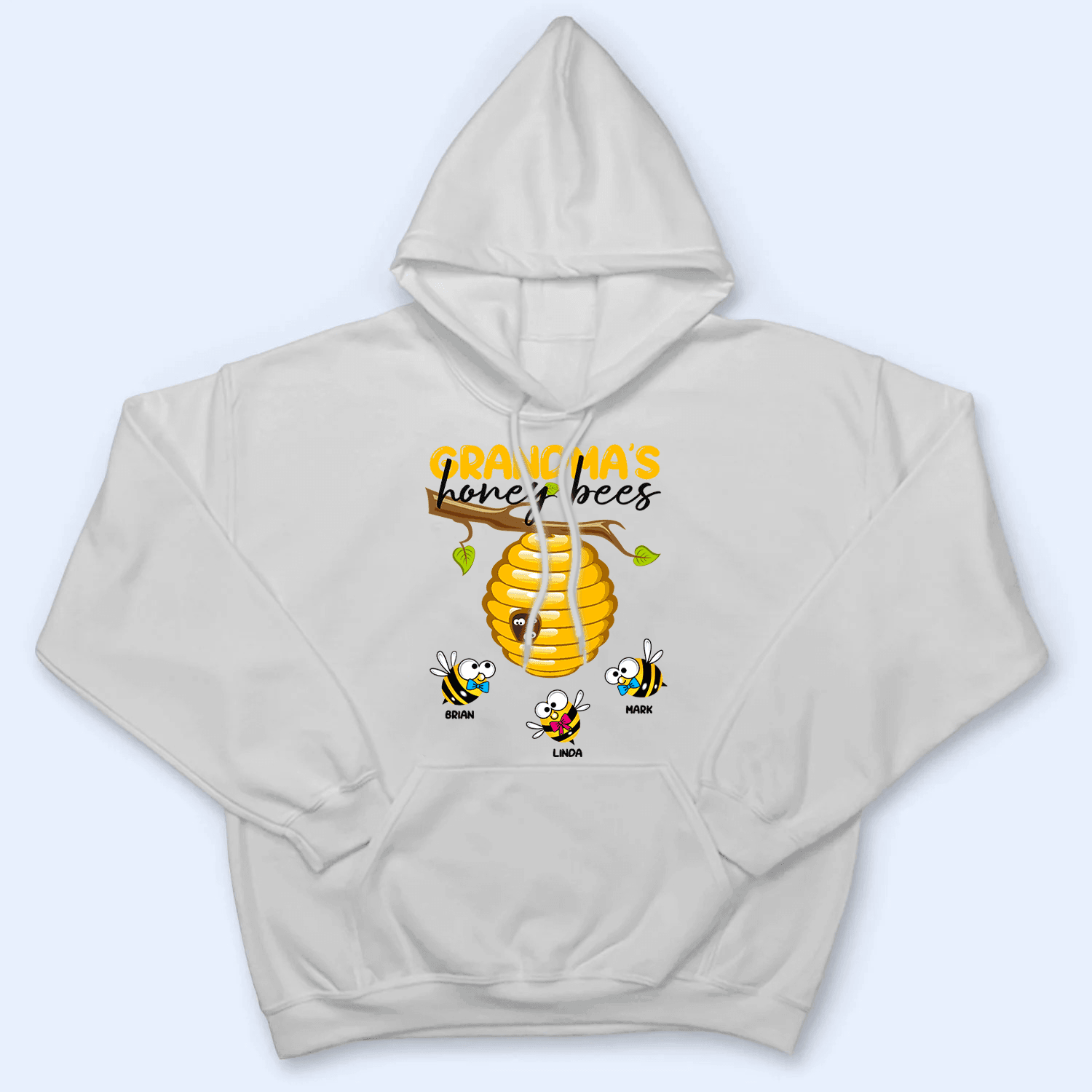 Grandma's Honey Bees - Personalized Custom T Shirt - Gift for Grandma/Nana/Mimi, Mom, Wife, Grandparent - Suzitee Store