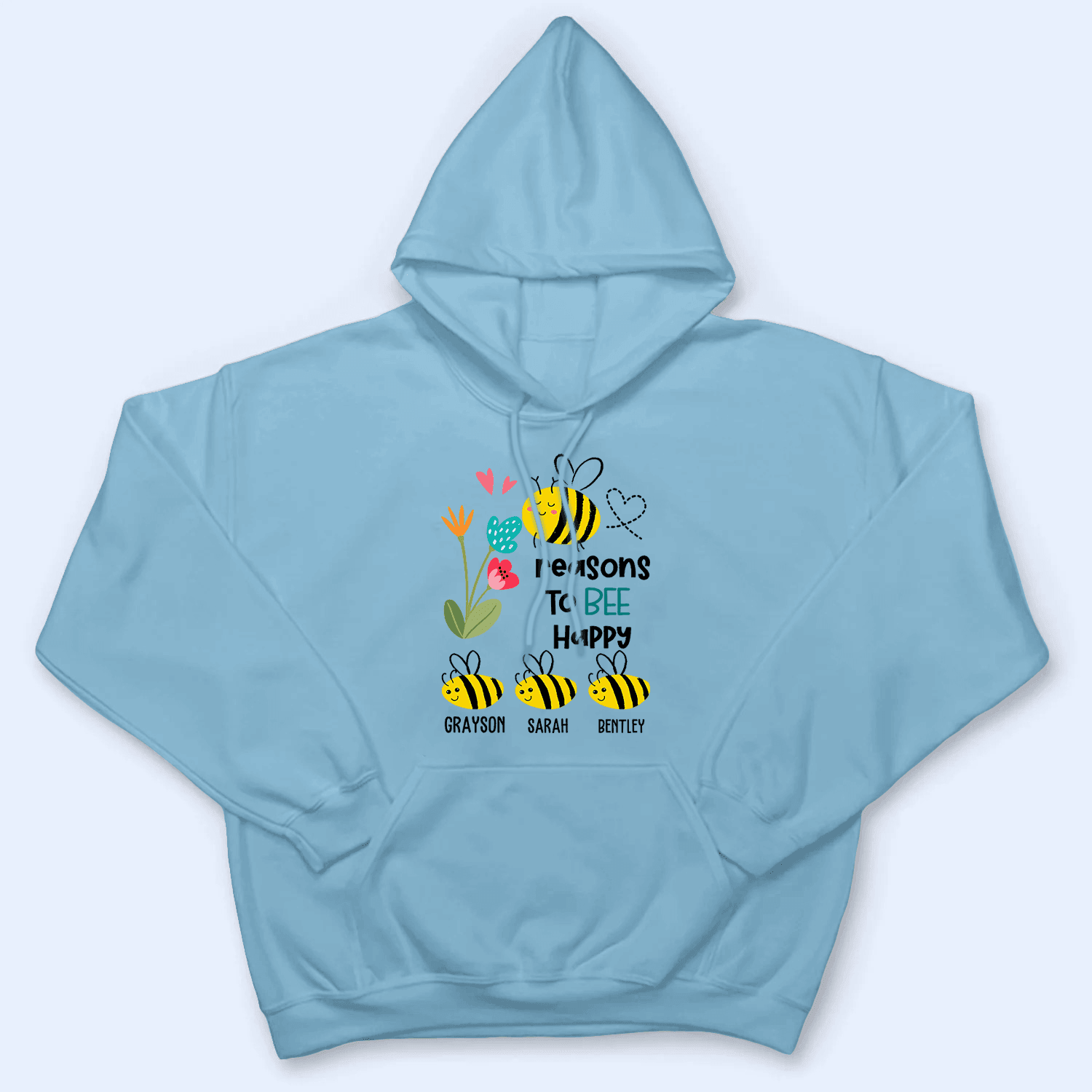 Grandma's Reasons to BEE Happy Bees - Personalized Custom T Shirt - Gift for Grandma/Nana/Mimi, Mom, Wife, Grandparent - Suzitee Store