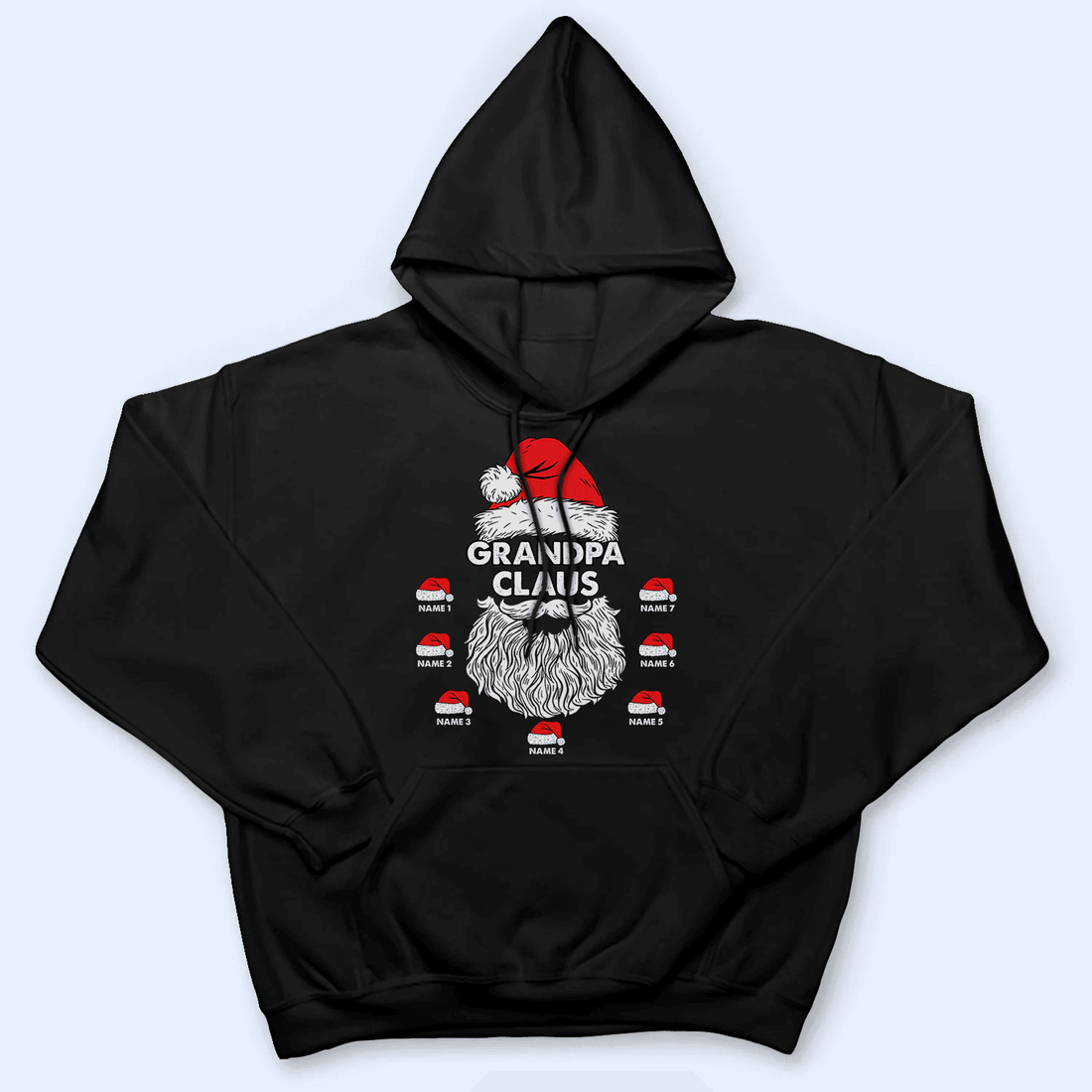 Personalized Grandpa Claus Christmas t-shirt, alternate view 6