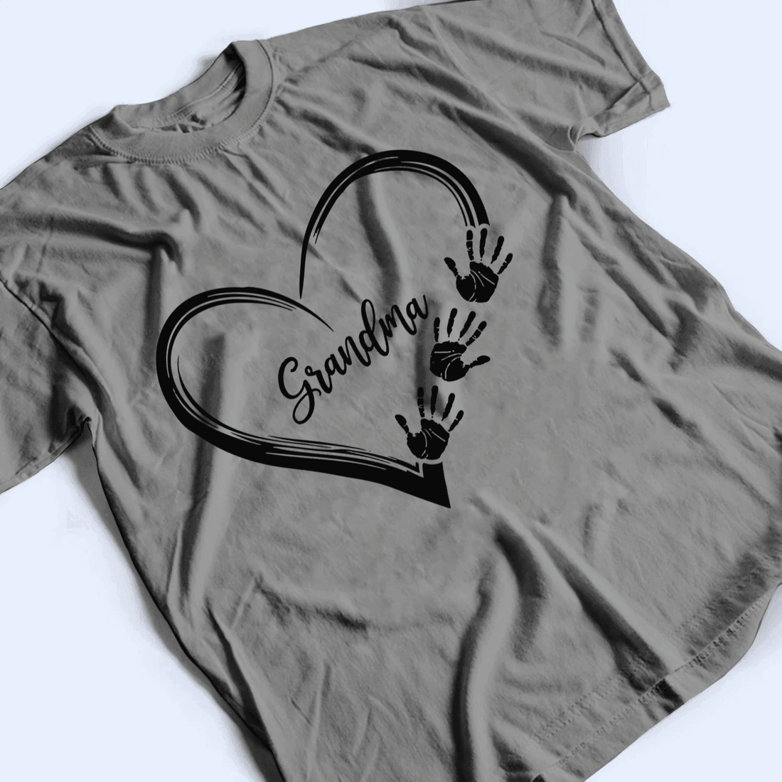Heart Hand Grandma - Personalized Custom T Shirt - Birthday, Loving, Funny Gift for Grandma/Nana/Mimi, Mom, Wife, Grandparent - Suzitee Store